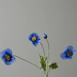 Botané Studios Poppy Flower Blue^ Kunstige Blomster