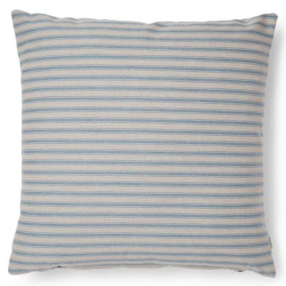 Compliments Outdoor Fine Stripe Cushion Dusty Blue 45x45 cm^ Udendørs|Puder
