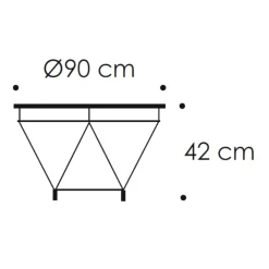 Eilersen Spider Hjørnebord Ø90^ Stue|Borde
