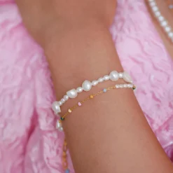 Enamel Copenhagen Bracelet Pearlie Gold-Plated^Dame Accessories|Smykker