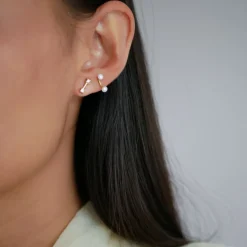 Enamel Copenhagen Earrings 2 Pearls Gold-Plated^Dame Accessories|Smykker