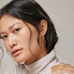 Enamel Copenhagen Earrings Aloma Small Gold-Plated^Dame Accessories|Smykker