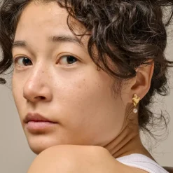 Enamel Copenhagen Earrings Caia Small Gold-Plated^Dame Accessories|Smykker