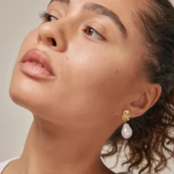 Enamel Copenhagen Earrings Paris Gold-Plated^Dame Accessories|Smykker