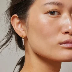 Enamel Copenhagen Earrings Malaika Pearls Gold-Plated^Dame Accessories|Smykker