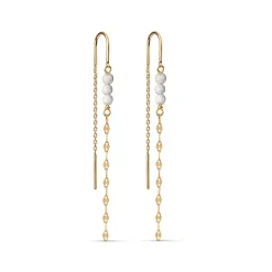 Enamel Copenhagen Earrings Yin Yang Chain Gold-Plated^Dame Accessories