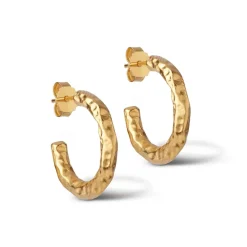 Enamel Copenhagen Hoops Hali Large Gold-Plated^Dame Accessories|Smykker