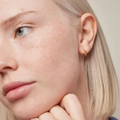 Enamel Copenhagen Hoops Holly Small Gold-Plated^Dame Accessories|Smykker