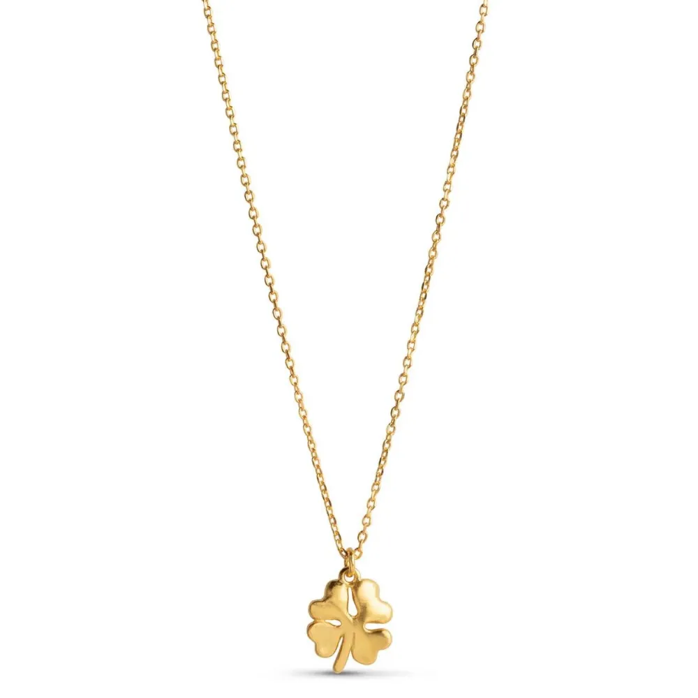 Enamel Copenhagen Necklace Organic Clover Gold-Plated^Dame Accessories|Smykker