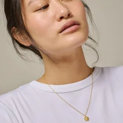 Enamel Copenhagen Necklace Organic Clover Gold-Plated^Dame Accessories|Smykker