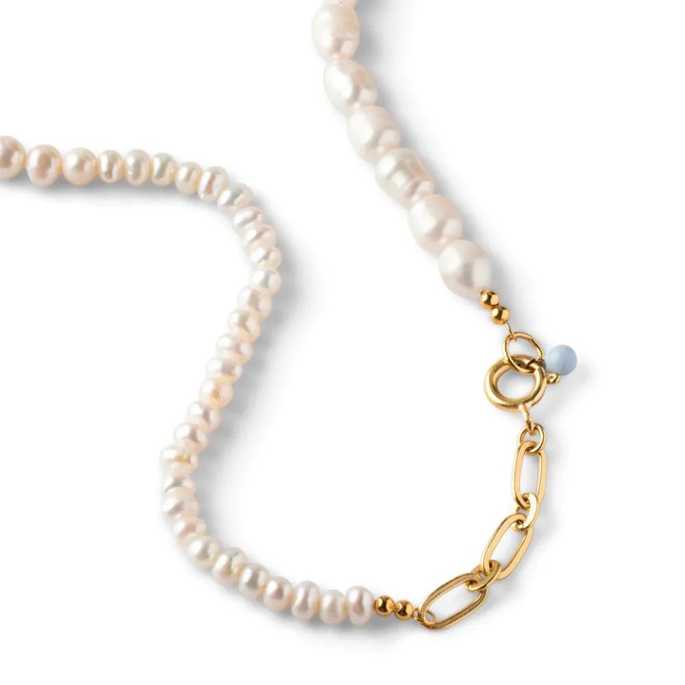 Enamel Copenhagen Necklace Pearlie Gold-Plated^Dame Accessories|Smykker