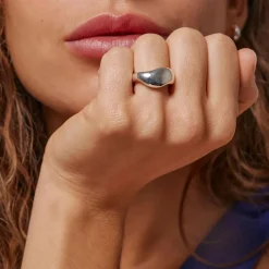 Enamel Copenhagen Ring Agnete Large Silver^Dame Accessories|Smykker