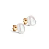 Enamel Copenhagen Studs Baroque Pearl Gold-Plated^Dame Accessories|Smykker