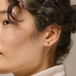 Enamel Copenhagen Studs Heart Gold-Plated^Dame Accessories|Smykker