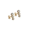 Enamel Copenhagen Studs Trinity CZ Gold-Plated^Dame Accessories|Smykker