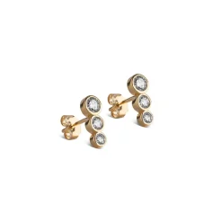 Enamel Copenhagen Studs Trinity CZ Gold-Plated^Dame Accessories|Smykker