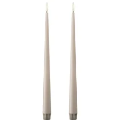 Ester & Erik LED Stagelys Linen Grey (2 stk)^ Andet Boligtilbehør