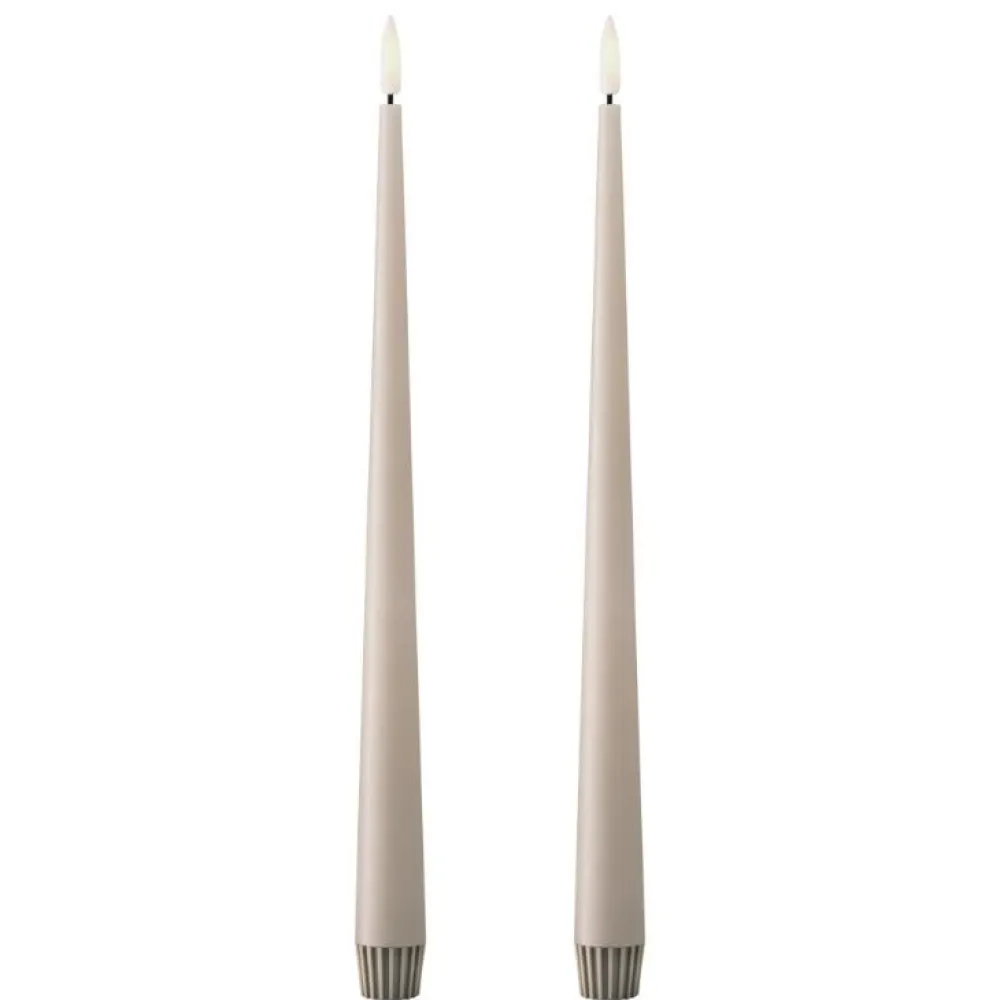 Ester & Erik LED Stagelys Linen Grey (2 stk)^ Andet Boligtilbehør