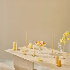 Ester & Erik Lyseplatte Børstet Guld Mellem^ Adventsstager