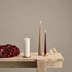 Ester & Erik Lyseplatte Børstet Guld Lille^ Julepynt|Adventsstager