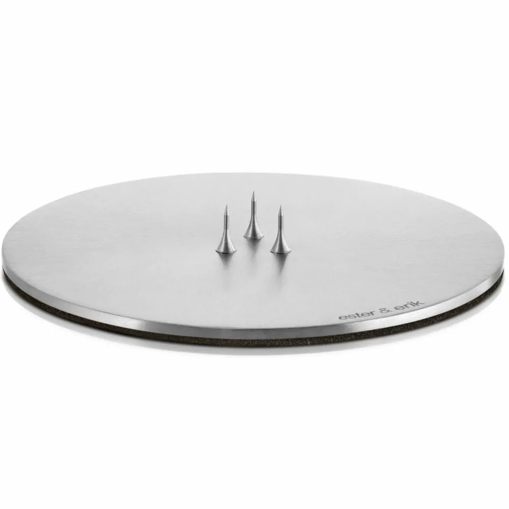 Ester & Erik Lyseplatte Børstet Sølv Mellem^ Adventsstager