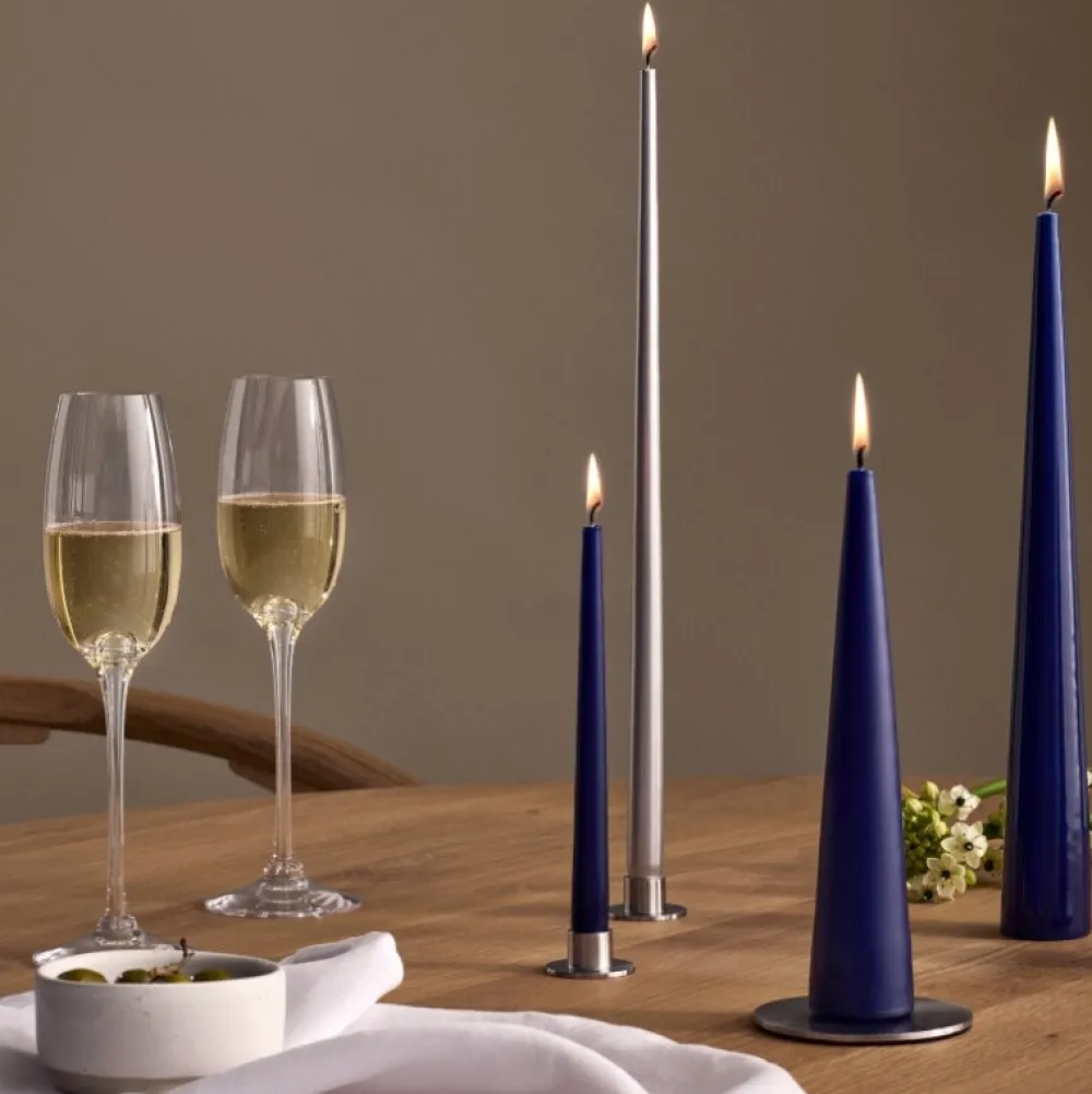 Ester & Erik Lyseplatte Børstet Sølv Mellem^ Adventsstager