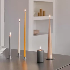 Ester & Erik Lyseplatte Børstet Sølv Lille^ Adventsstager|Lysestager