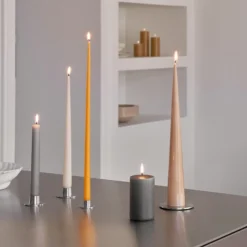 Ester & Erik Lysestage Blank Sølv Lille^ Adventsstager|Lysestager