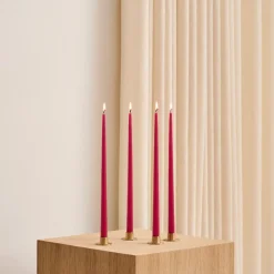 Ester & Erik Lysestage Blank Guld Mellem^ Adventsstager