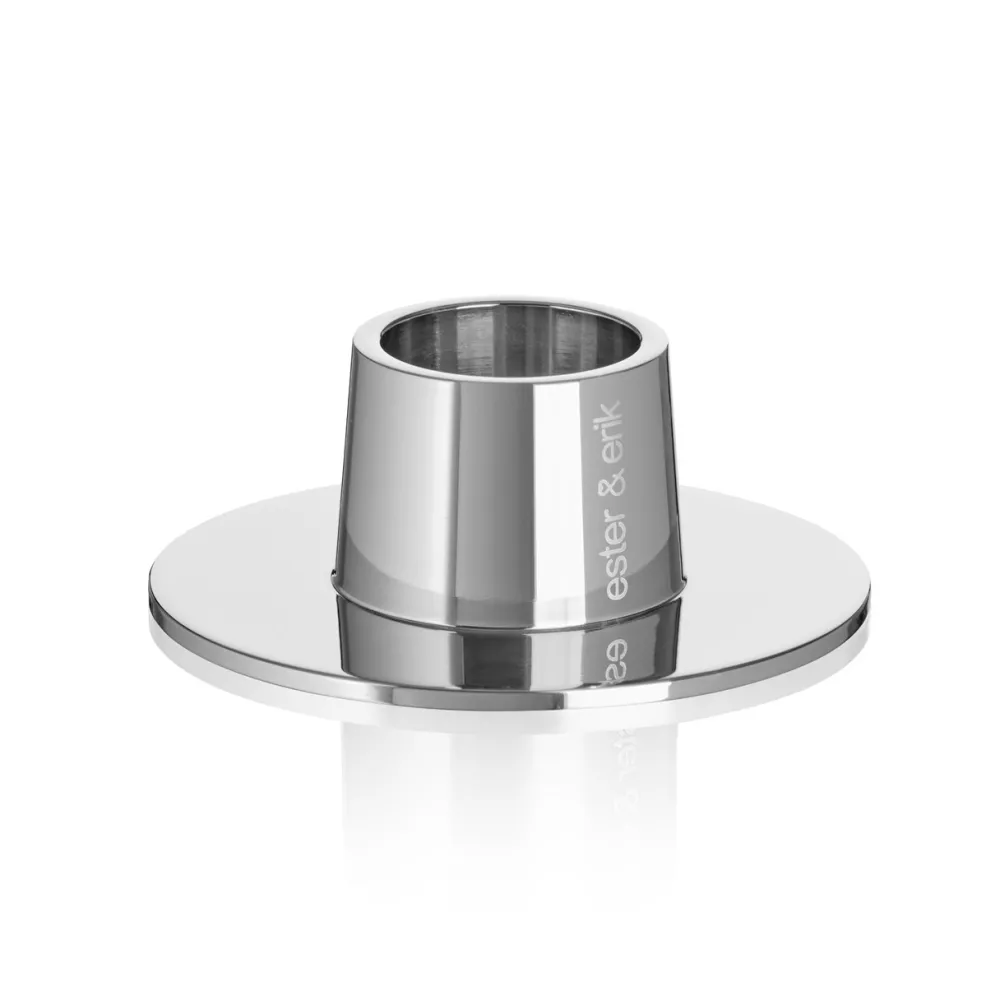 Ester & Erik Lysestage Blank Sølv Mellem^ Adventsstager