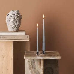 Ester & Erik Lysestage Blank Sølv Mellem^ Adventsstager