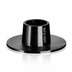 Ester & Erik Lysestage Børstet Sort Mellem^ Adventsstager|Lysestager