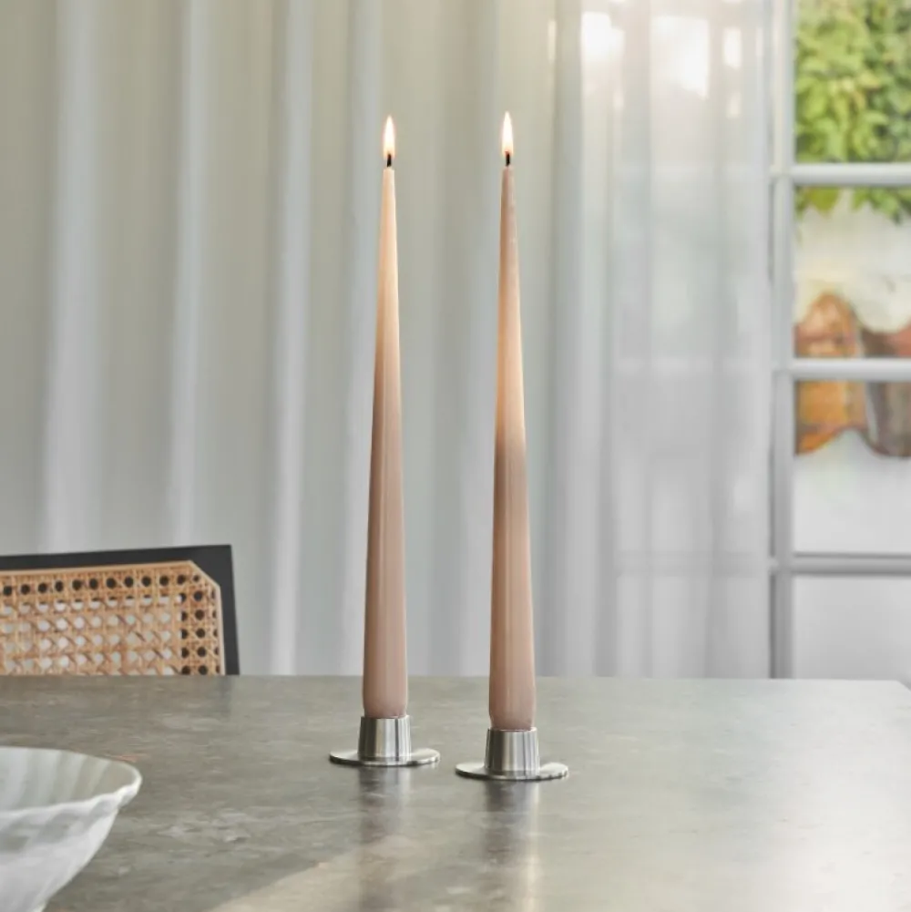 Ester & Erik Lysestage Børstet Sølv Lille^ Adventsstager|Lysestager