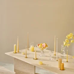 Ester & Erik Lysestage Børstet Guld Lille^ Adventsstager|Lysestager