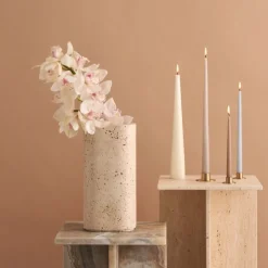 Ester & Erik Lysestage Børstet Guld Lille^ Adventsstager|Lysestager