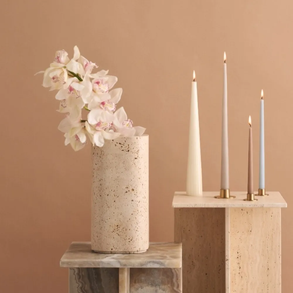 Ester & Erik Lysestage Børstet Guld Lille^ Adventsstager|Lysestager