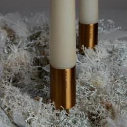 Ester & Erik Lysestick Guld^ Julepynt|Adventsstager