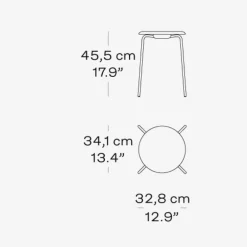 Fritz Hansen 3170 Dot Intense Leather Black^ Køkken|Stue