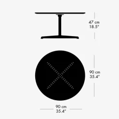 Fritz Hansen A223 Cirkulær Sofabord^ Borde|Stue