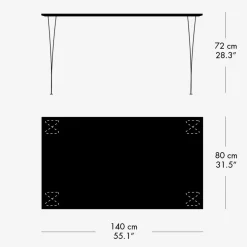 Fritz Hansen B637 Retangulær Spisebord^ Køkken|Borde