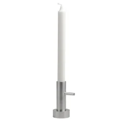 Fritz Hansen Candleholder Single No. 1 Stainless Steel^ Lysestager