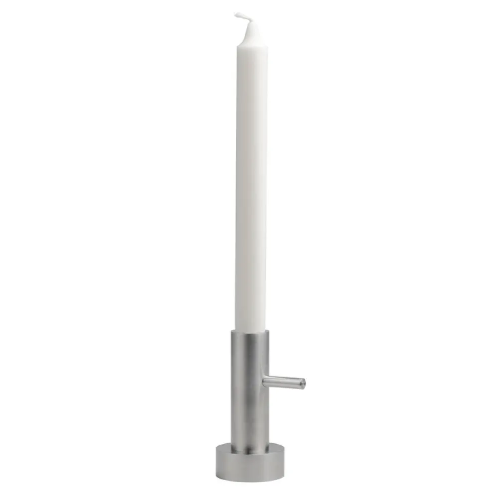 Fritz Hansen Candleholder Single No. 1 Stainless Steel^ Lysestager
