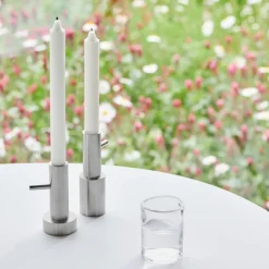 Fritz Hansen Candleholder Single No. 1 Stainless Steel^ Lysestager