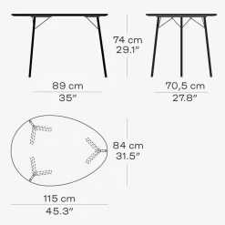 Fritz Hansen Æggebordet^ Stue|Køkken
