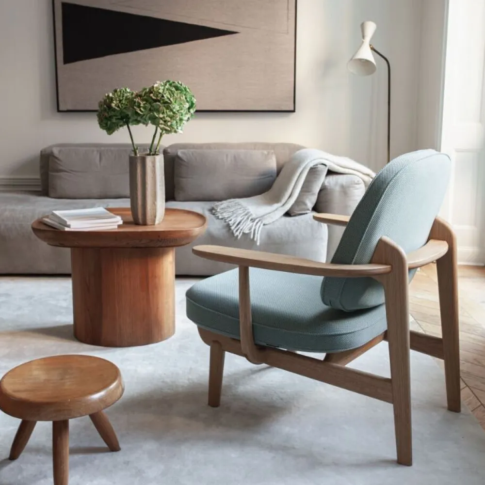 Fritz Hansen JH97 Fred Lænestol Re-Wool Stof^ Stue|Stole