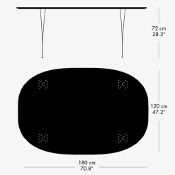 Fritz Hansen Super-Ellipse Bord B613^ Køkken|Borde