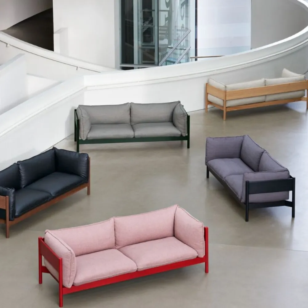 Hay Arbour 3-Pers. Sofa Olieret Valnød & Sort Nevada Læder^ Sofaer|Stue