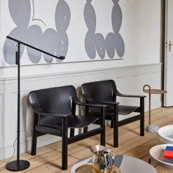 Hay Bernard Loungestol Sortlakeret Eg & Sort Læder^ Stole|Stue