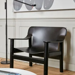Hay Bernard Loungestol Sortlakeret Eg & Sort Læder^ Stole|Stue