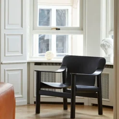 Hay Bernard Loungestol Sortlakeret Eg & Sort Læder^ Stole|Stue